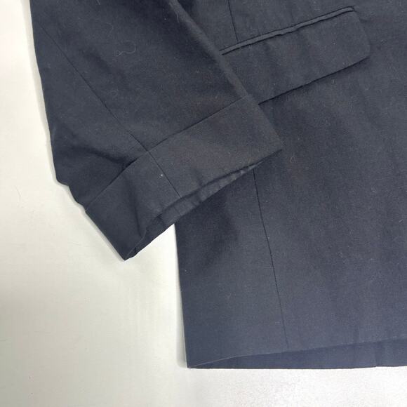 J.Crew Linen, Cotton Unstructured Shawl Collar Black Blazer 12 - Picture 5 of 10